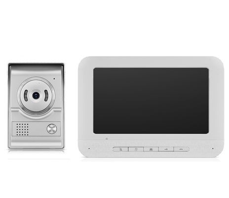 7 Inch LCD Transfer 4 Wire Video Intercom System DC 15V CMOS Ring Door View Cam