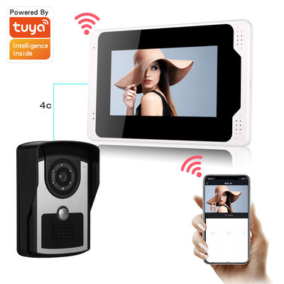 1080P HD Tuya 4 Wire Video Intercom System NTSC Two Way communication Doorbell
