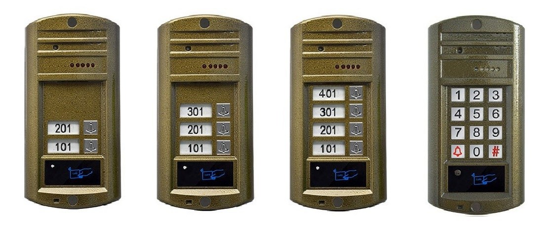 Smart Villa Front Door Intercom System 7 Inch TFT LCD Color Password Unlock