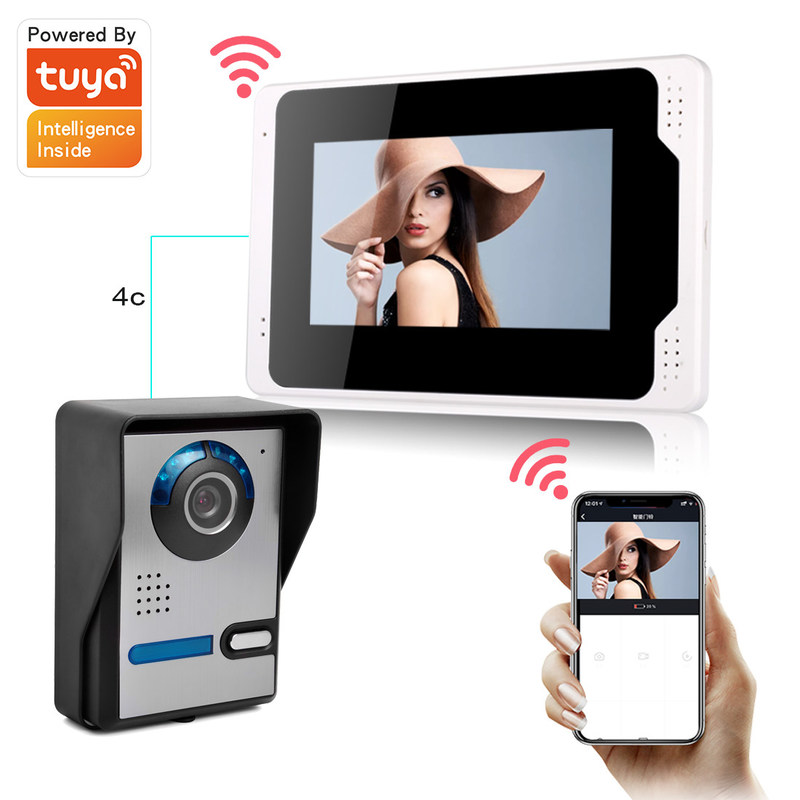 2.0MP HD Two Way Video Intercom 4 Wire Tuya APP System For Villa Gate Keeping