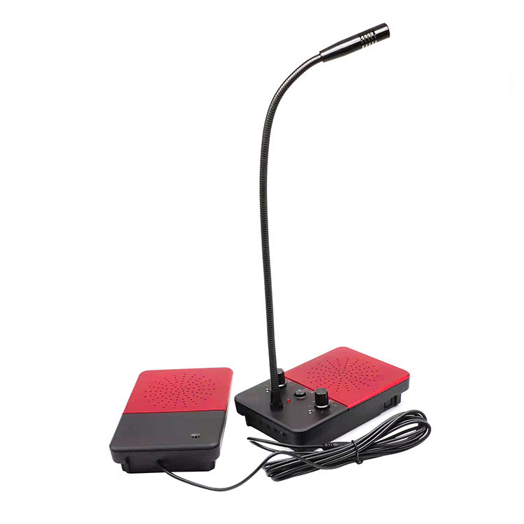 Glass Window Intercom System Mute Microphone 2 Way Speaker 2 EXT Port